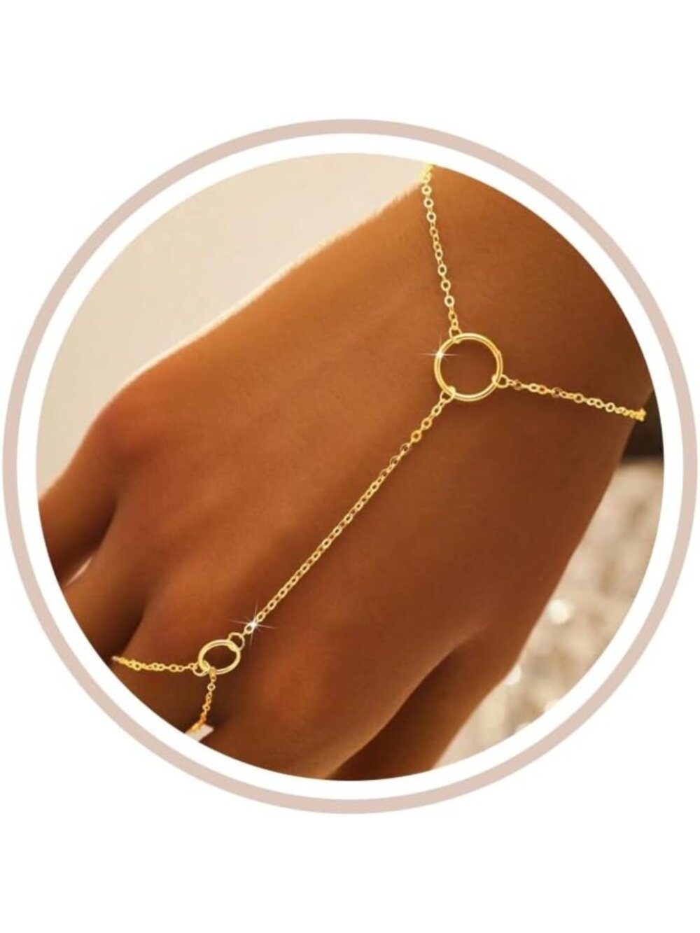Elegant 14k Gold Plated Cross Pearl Hand Chain Bracelet for Women - Stylish